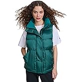 Champion womens Satin Quilted Puffer Vest With Stand Collar