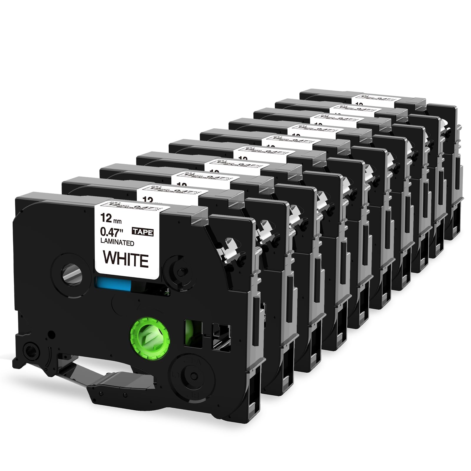 10x TZe-231 Replacement for Brother Label Tape 12mm Black on White TZe231 AZe-231 P-Touch 12mm 0.47 Labeling Tape Cassette for Brother PT-E110 H100R H110 H101C H108 E100 H100LB H105 Label Maker