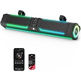 KEMIMOTO Midnight 80 Gen2 UTV Sound Bar Compatible with RZR Golf ATV | 31.5-inch,10-Speaker,IP66 Water Resistant, RGB Lighting,Clear Audio SxS Soundbar