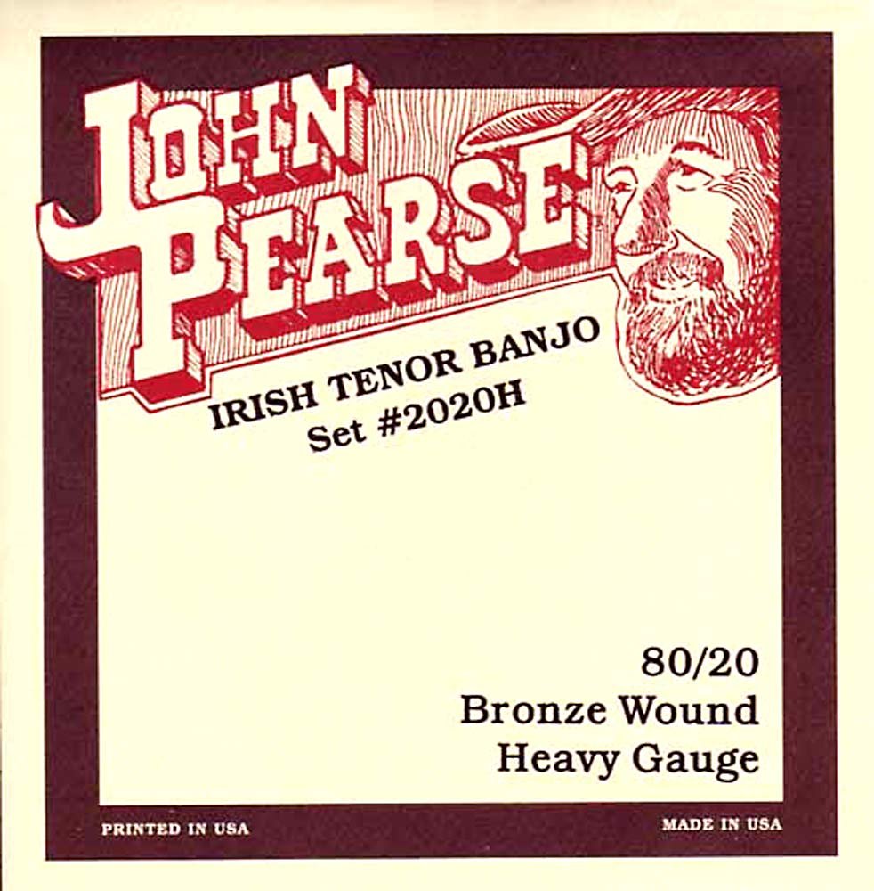 John Pearse Strings 2020H For Irish Tenor Banjo - 80/20 Bronze wound - Heavy Gauge