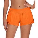 AugIris Athletic Running Shorts for Women with Zipper Pocket,Soft Lightweight Gym Workout Shorts with Mesh Liner Quick Dry
