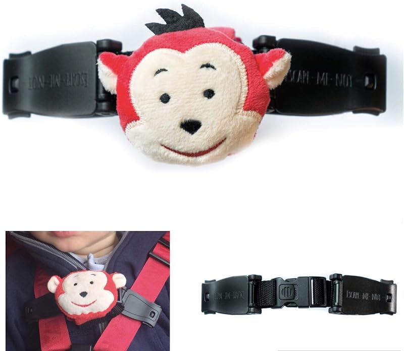 Escape Me Not Car Seat Anti Escape Harness Clip Monkey Design