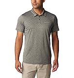 Columbia Men's Hike Polo, Black Heather, X-Large