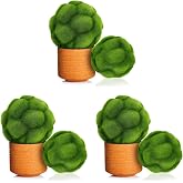 TOYANDONA 6 Pcs Artificial Balls Simulated Mossy Ball Topiary Ornament for Bowl Centerpieces Vase Fillers Home Party Wedding and Holiday Decor Lightweight Green Moss Decorative Spheres