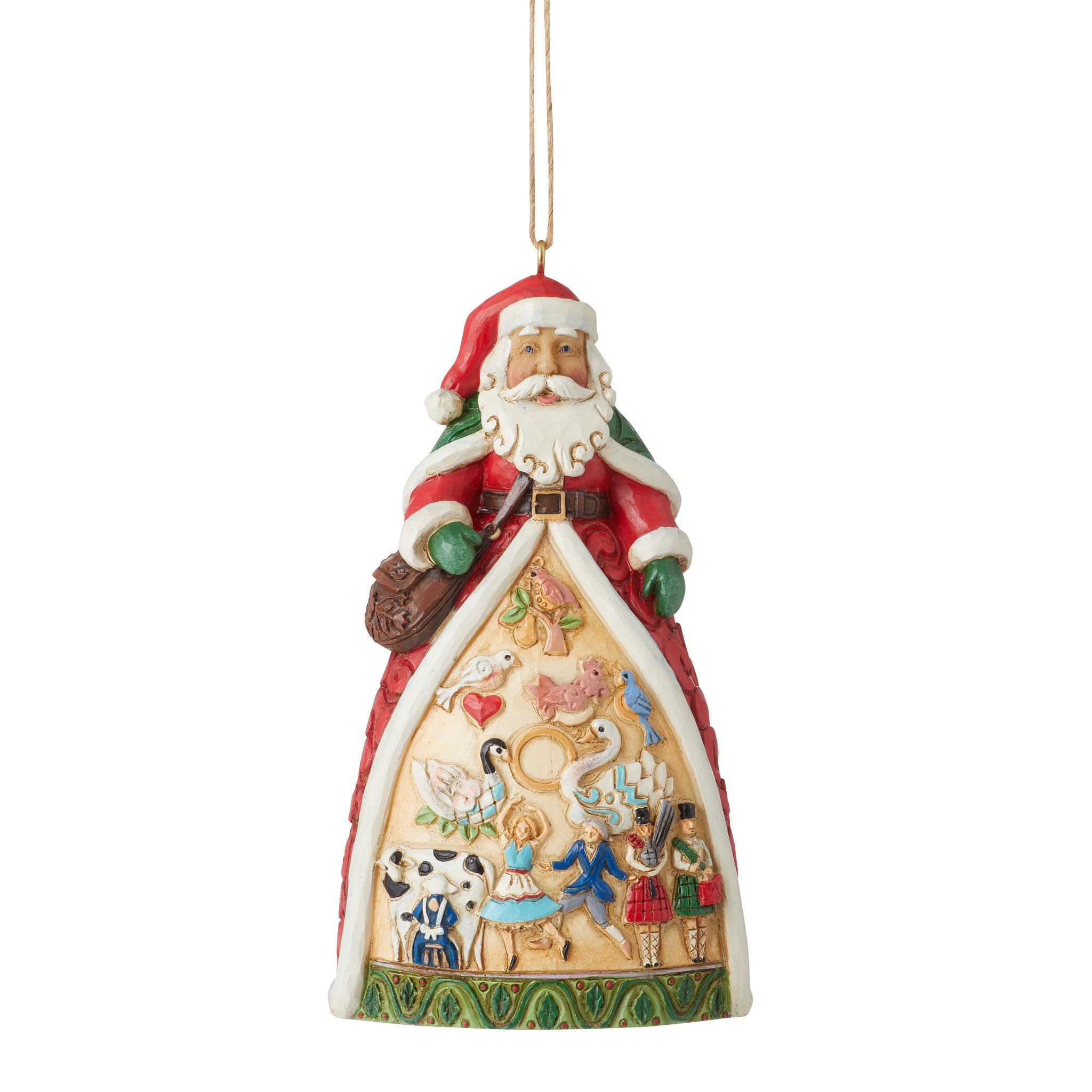 Enesco Jim Shore Heartwood Creek Twelve Days of Christmas Hanging Ornament, Multi-Colour