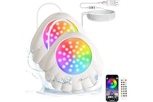 BOMSALUKA Pool Lights for Above Ground Pools/Inground Pool - Waterproof IP68 Above Ground Pool Lights with Remote Control, 16 Million Colors, Music Sync Smart Pool Lights Underwater LED Pool Light (2 In 1)