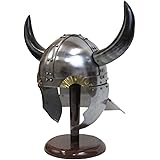 Horned Viking Helmet W/ Neck and Ear Guards - Wearable Costume Armor