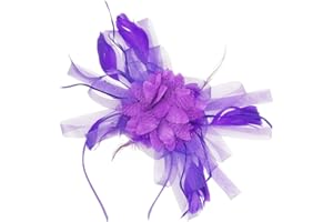 LdevotionR Fascinators for Women High Tea Mesh Kentucky Derby Hats Headband & Clip Fascinator Hats and Derby Hats for Women