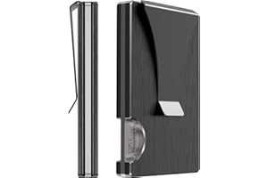 FURID Metal Wallet for Men Slim Minimalist: Mens Wallet with Money Clip, Credit Card Holder, RFID Blocking Front Pocket Wallet Gift
