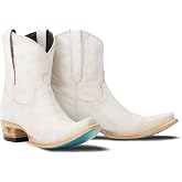 Lane Womens Emma Jane Snip Toe Bootie Casual Boots Ankle Low Heel 1-2" - White