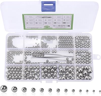 Fentar 600Pcs Stainless Steel Ball Bearings 13 Sizes 2-10mm Kit