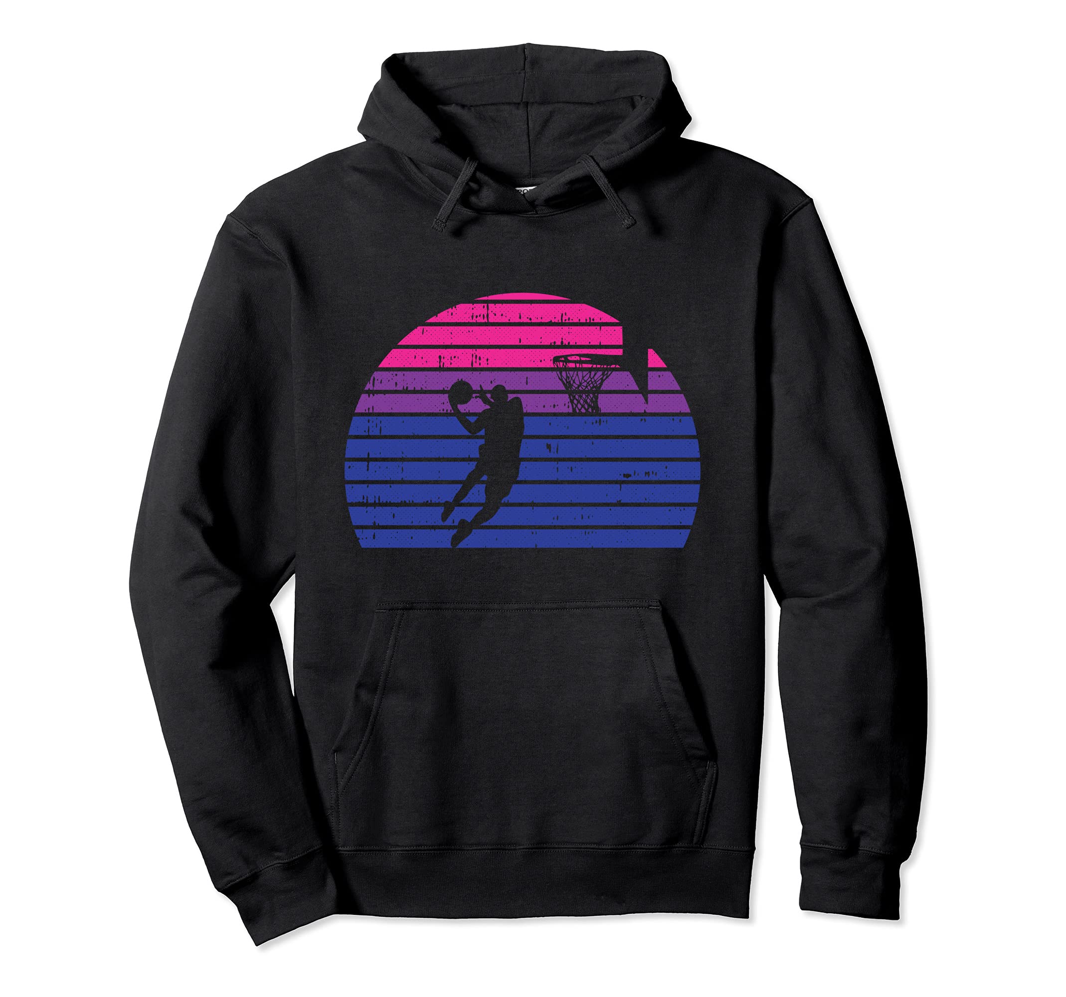 Basketball Player LGBT-Q Retro Bisexual Pride Sport Fan Pullover Hoodie