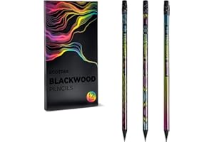 ECOTREE Pencils #2 Wood-Cased Pencils HB, Pre-sharpened Number 2 Pencils for Office School Supplies, Black, Stocking Stuffers, 12 Count