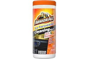Armor All Car Interior Cleaner Wipes , Car Cleaning Wipes with Orange Cleans Dirt and Dust in Cars, Trucks and Motorcycles, 25 Count