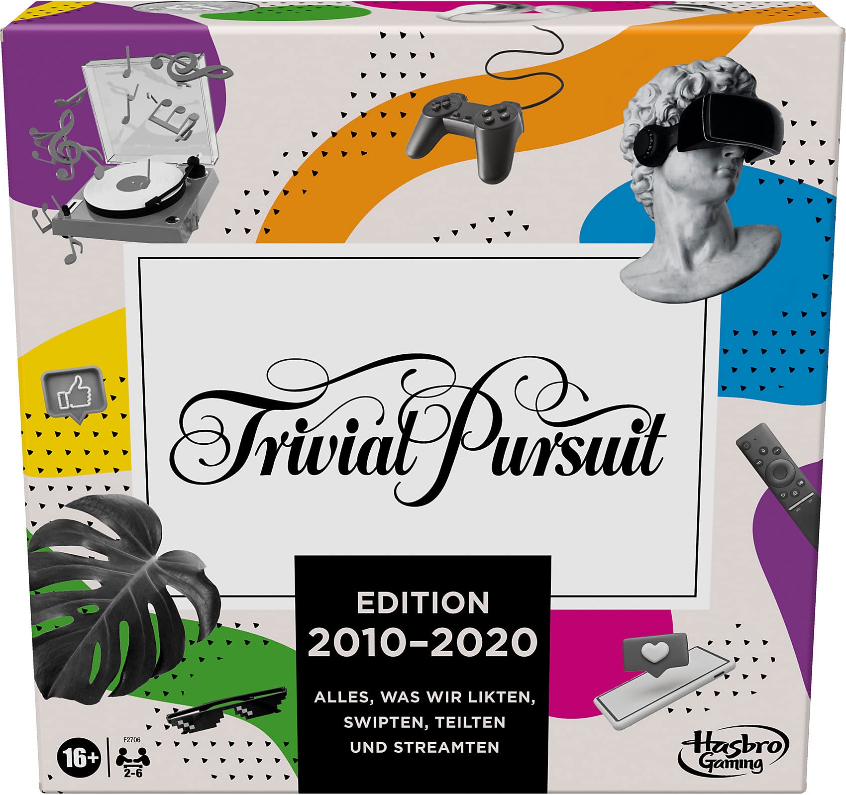 Hasbro Trivial Pursuit 2010 Edition Includes Years 2010-2020, Board Game for Adults and Teens, for 2-6 Players from 16 Years Old - German Language