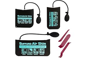 Dinana Air Wedge Bag, 3 Pack Commercial Grade Air Wedge Bag Pump Professional Leveling Kit & Alignment Tool for Cabinet, Appliance, Furniture, Inflatable Lifting Air Wedge Pump Bag, 300 LB Rating