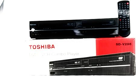 Toshiba Sd V296 K Tu Tunerless Dvd Vcr Deck Player Recorder Combo Vhs Cd Player Av Cable Included No Remote Amazon Co Uk Tv