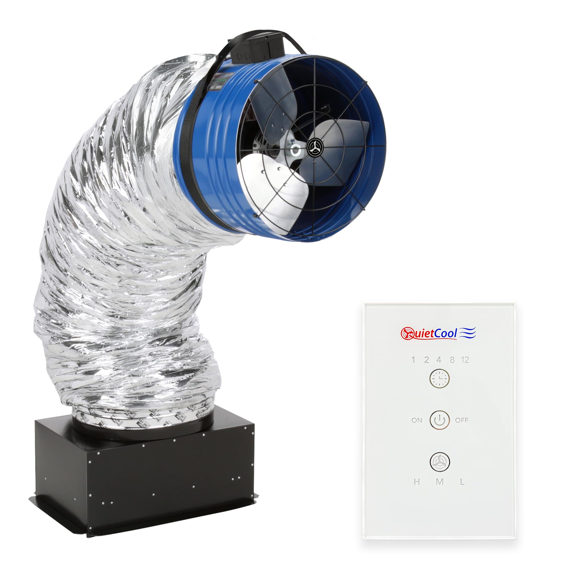 Photo 1 of Quietcool QC CL-4700 RF Classic Advanced Whole House Fan with Wireless Control - Up to 4415 CFM - Two Speed - Covers up to 2,208 SQFT - 10 Year Warranty - Removable Grille