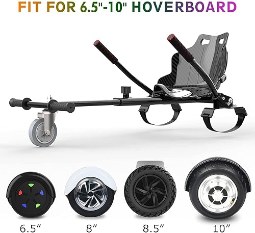 COOL&FUN Hoverboard Seat Attachment Go Kart Adjustable Frame