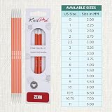 KnitPro Zing Double Pointed Needles 6" 2.75mm – Aluminium, Laser-Printed Sizes view 4