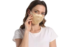 ROSEWARD 100% Mulberry Silk Face Mask for Women Men Reusable Adjustable with Filter Pocket
