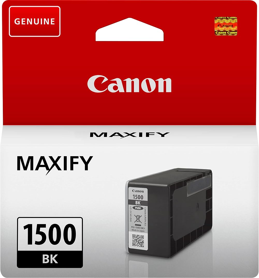 Canon PGI-1500 Black Ink Cartridge Standard Yield 400 Pages for MAXIFY MB2050