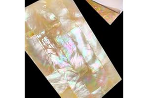 GOMMO Golden Mother of Pearl Shell Adhesive Veneer Sheet for Inlay Craft (240mm x 140mm)
