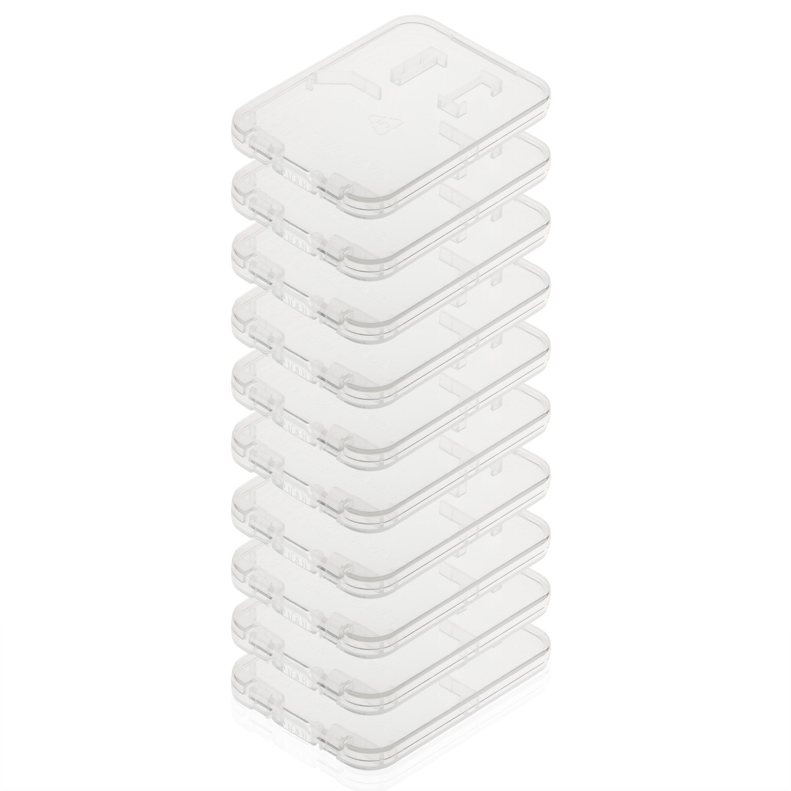 Poppstar Memory card sleeves Storage box for SD MMC MicroSD, 10 pieces