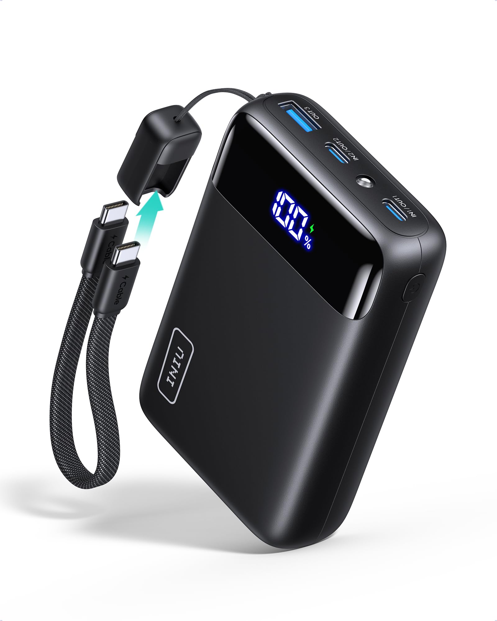 INIU Cargador portátil, el más pequeño 22,5 W 20000 mAh USB C entrada y salida Power Bank carga rápida, PD 3.0+QC 4.0 pantalla LED batería de teléfono compatible con iPhone 17 16 15 14 Pro Samsung S24 Google iPad, etc.
