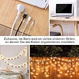 RYCHUI 120 Pieces Outdoor Cable Clips with Adhesive Pads Self Adhesive Wire view 4