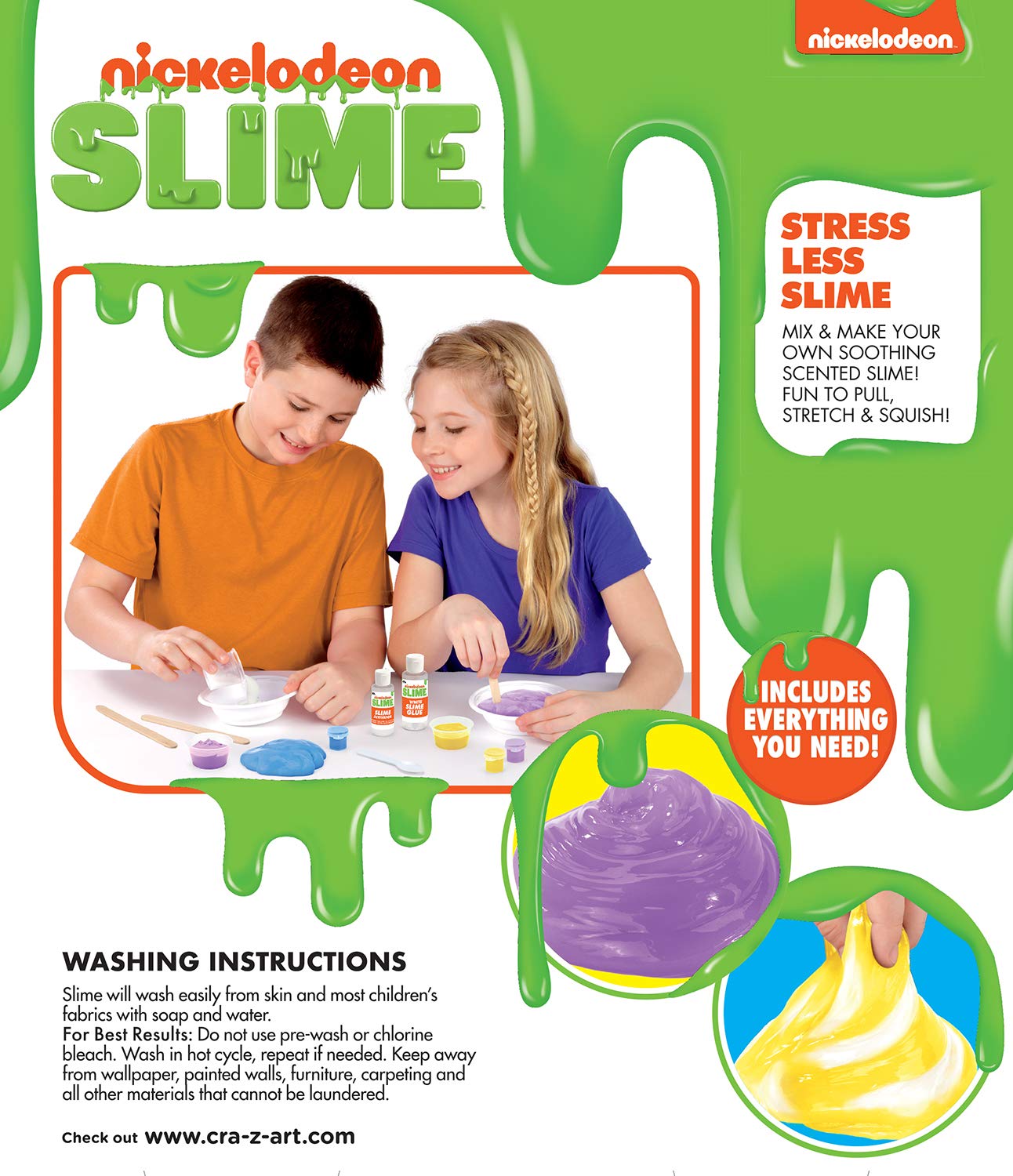 Cra-Z-Art Nickelodeon Stress Less Slime Box Kit