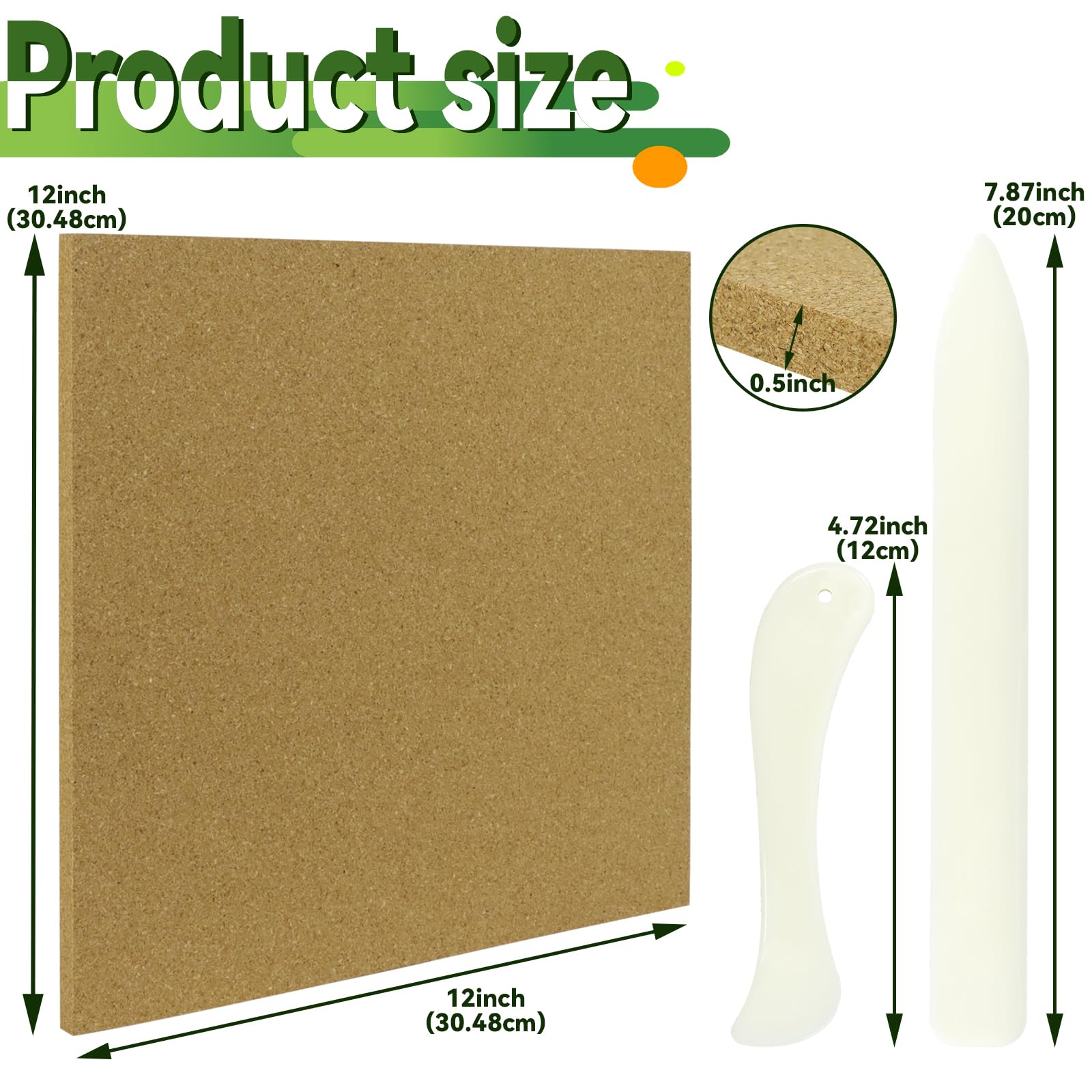 DLOnline Stained Glass Supplies - Heat Resistant Work Surface with Cutting Mat, 2 Burnishers, Tools & Kit for Table & Countertop Protection, 12 in