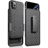 Aduro Combo Case & Holster for iPhone 11 Pro, Slim Shell & Swivel Belt Clip Holster, with Built-in Kickstand for Apple iPhone