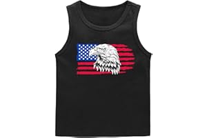 TBBCWWQY 4th of July Tank Tops Boys Girls American Flag Shirts Kids Patriotic USA T-Shirt Cotton Sleeveless Tees Tops 1-7T