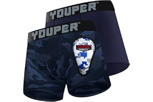 Youper 2 Pack Youth Brief with Soft Protective Athletic Cup, Youth Compression Underwear for Baseball & Football