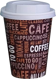 Gastro-Bedarf-Gutheil 100 Kaffeebecher Pappe 200ml / 8oz Pappbecher Einwegbecher EINWEG Coffee to go 0,2 L Top Becher mit Deckel in weiss