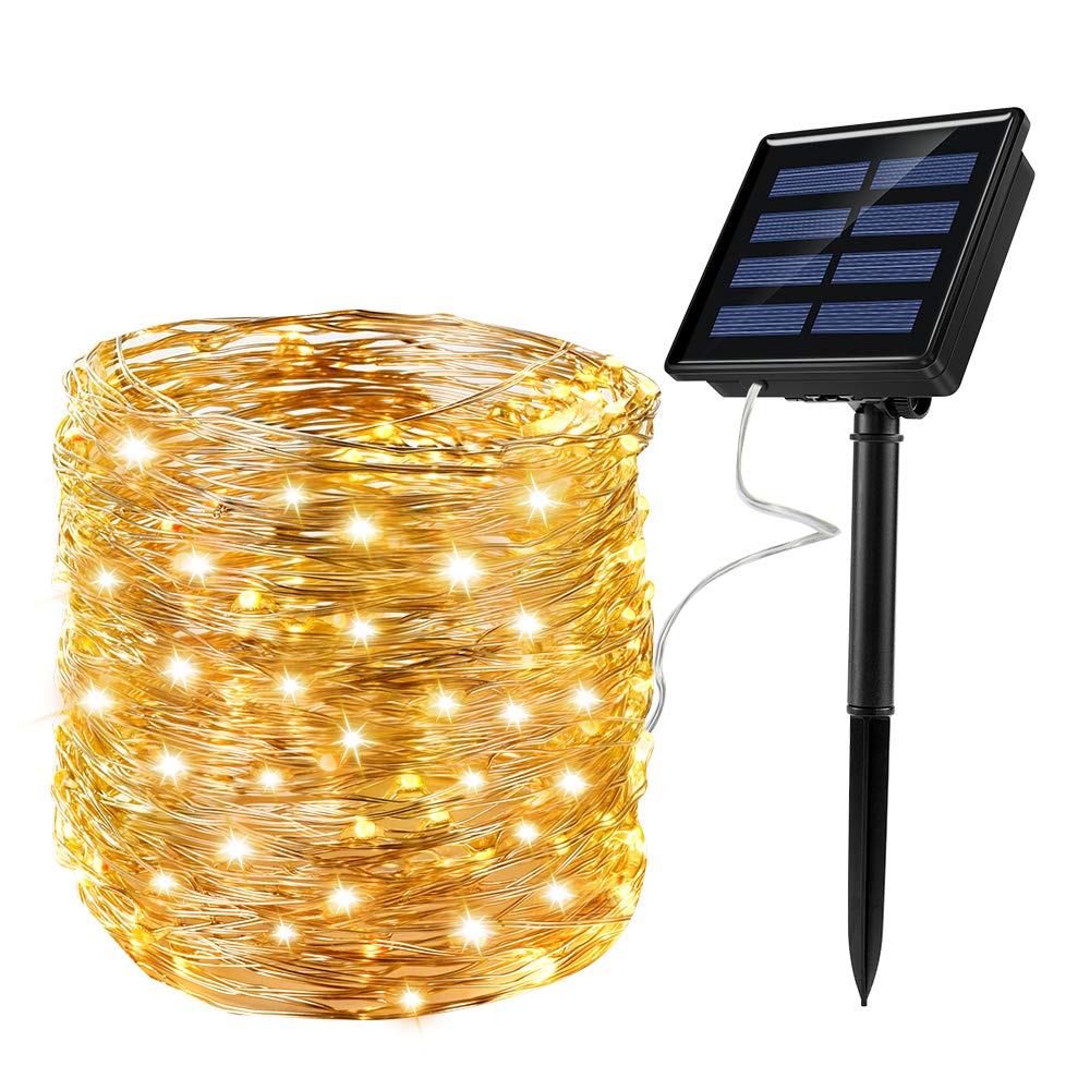 Solar Fairy Lights Waterproof 72ft 200led Small Solar Lights String Outdoor 8 Modes For Christmas Patio Garden Gate Art Party Warm White For Heeopw Amazon In Home Kitchen