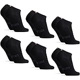 DANISH ENDURANCE Low-Cut Bamboo Viscose Ankle Socks for Men & Women, 6-Pack
