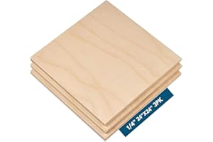 ANDERSON PLYWOOD 6MM 1/4" x 24 x 24 Baltic Birch Plywood – B/BB Grade (Package of 3) Perfect for Arts and Crafts, School Projects and DIY Projects, Drawing, Painting, Wood Engraving, Wood Burning and Laser Projects