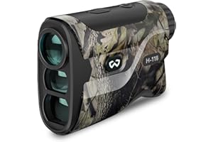 WOSPORTS Hunting Rangefinder, 1200-Yard/1500-Yard Range Finder for Hunter with Distance/Angle/Speed/Scan Multi Functional, 6X Magnification