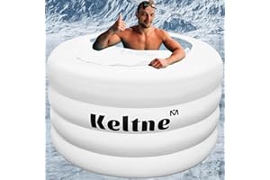 TEPOAL XL Portable Ice Bath Tub for Athletes With Zipper Cover, Inflatable Cold Plunge Tub for outdoor | Heavy Duty Ice Pod for Cold Water Therapy Recovery for Adults, Ice Barrel Plunge at Home Gym,-105Gal