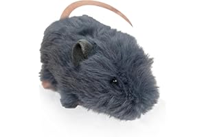 Vaulted Skulls & Co Mouse Dog Toy 7" | Mouse Stuffed Animal Small | Fluffy Mouse Small Dog Toy | Cat Mouse Toy | Small Mouse Plush Dog Toy | Mouse Toy for Cats | Squeaker-Free | Gray | 7"