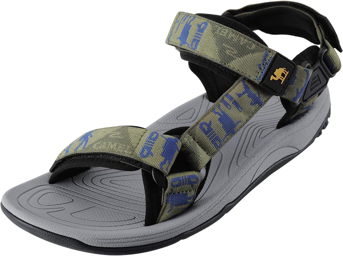 Men's Adjustable Sandals Non-Slip Comfortable Soft Rubber Sandals for Men Athletic Fisherman Hiking Beach Sports