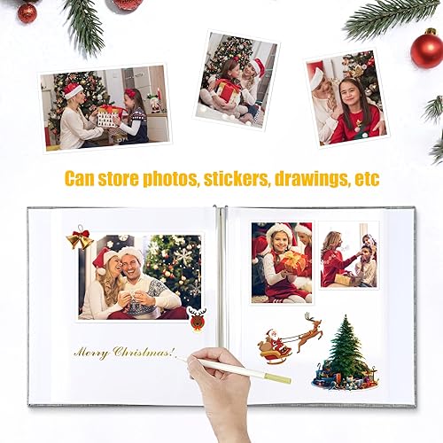 POUYRBA Photo Album Self Adhesive Pages Scrapbook, 40 Pages Sticky