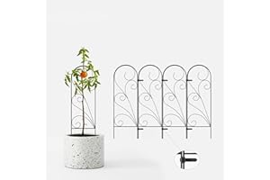 Zhongma 4 Pack 24" Metal Plant Trellis for Potted Plants Climbing,Indoor and Outdoor Fence Plant Support Trellis for Flower and Vagetable