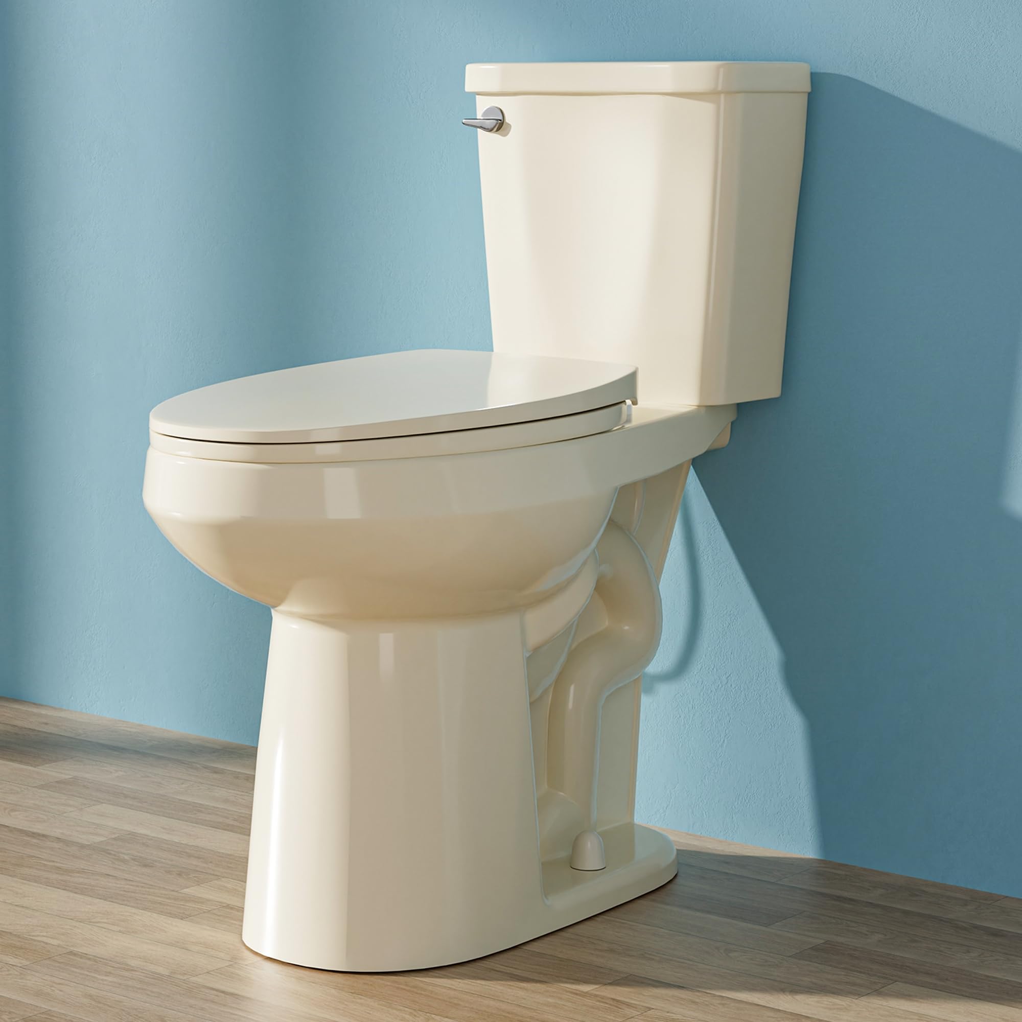 Photo 1 of **chipped***
HOMLYLINK Elongated Tall Toilet 21 Inch, Extra High Toilets for Bathroom, Comfort Bowl Heigh 21", Single Flush 1.28 GPF, Bone Color, for Seniors, Handicapped, Tallor, Pregnant, Rehabilitation Patients