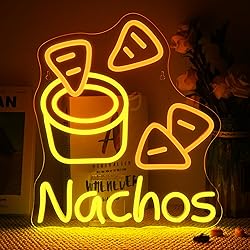 LookLight Nachos Neon Sign,Cheesy Delight Neon