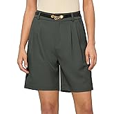 Willit Women's Shorts Wide Leg Dress Casual Work Summer Pleated Shorts High Waisted with Pockets 7" 10"