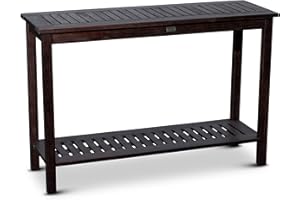 DTY Outdoor Living Longs Peak Eucalyptus Console Table, Espresso