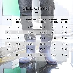 Rain Boots for Men, Waterproof Warm Rubber Boots